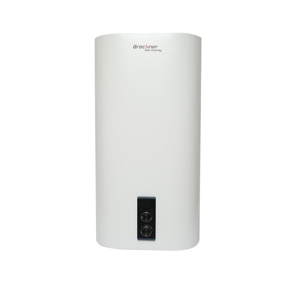 Lapos villanybojler 80L, 2000W, ipx4, 940x530x290mm, függőleges beépítéssel, használati BRECKNER GERMANY