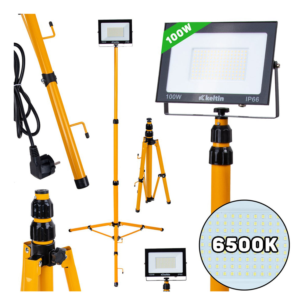 Led munkalámpa 100W 6500k állítható állványval