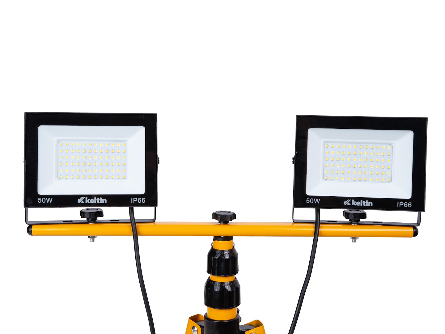 Led munkalámpa állítható állványval 60–160 cm 2 x 50W 4500k IP66 KELTIN