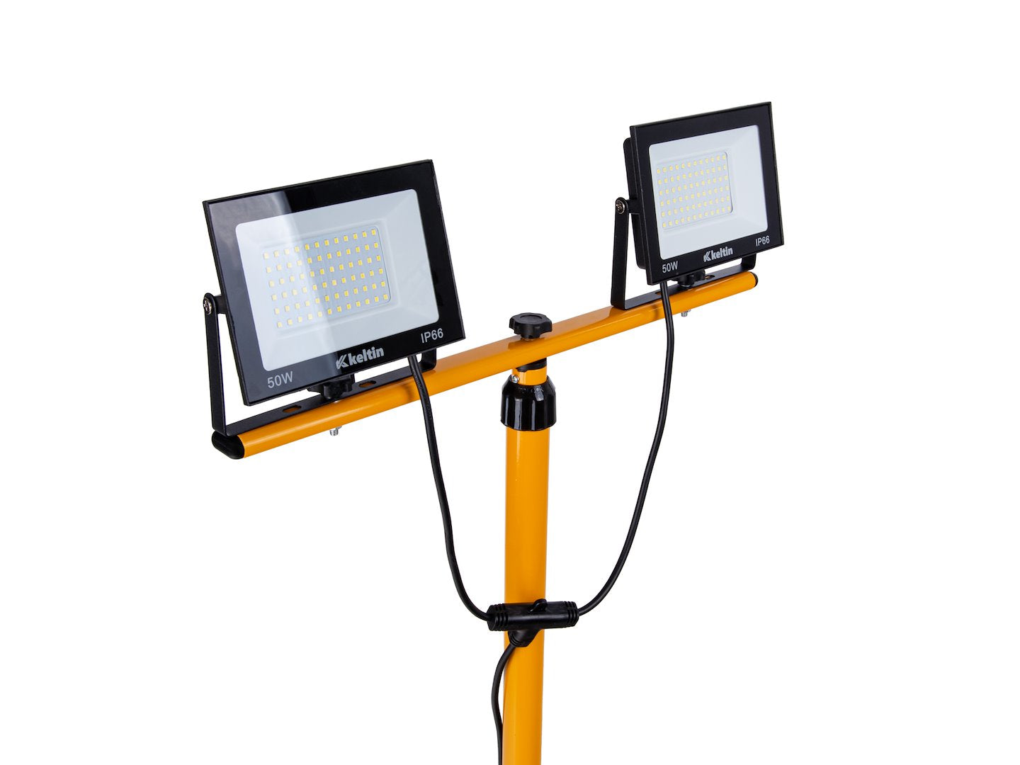 Led munkalámpa állítható állványval 60–160 cm 2 x 50W 4500k IP66 KELTIN