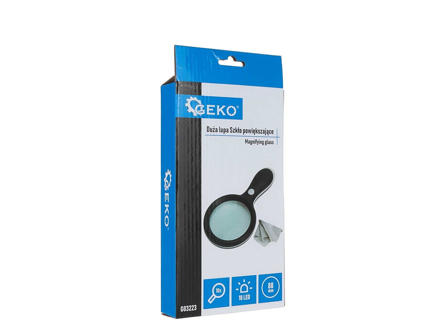 Ledes nagyító 10x 88mm GEKO