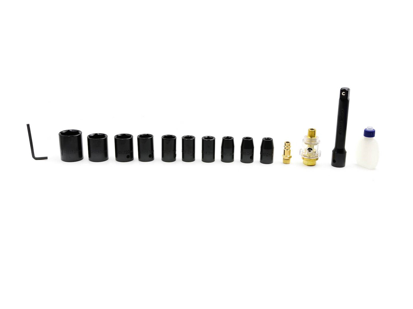 Légkulcs készlet 1/2" dugókulcsokkal 9-27 mm GEKO