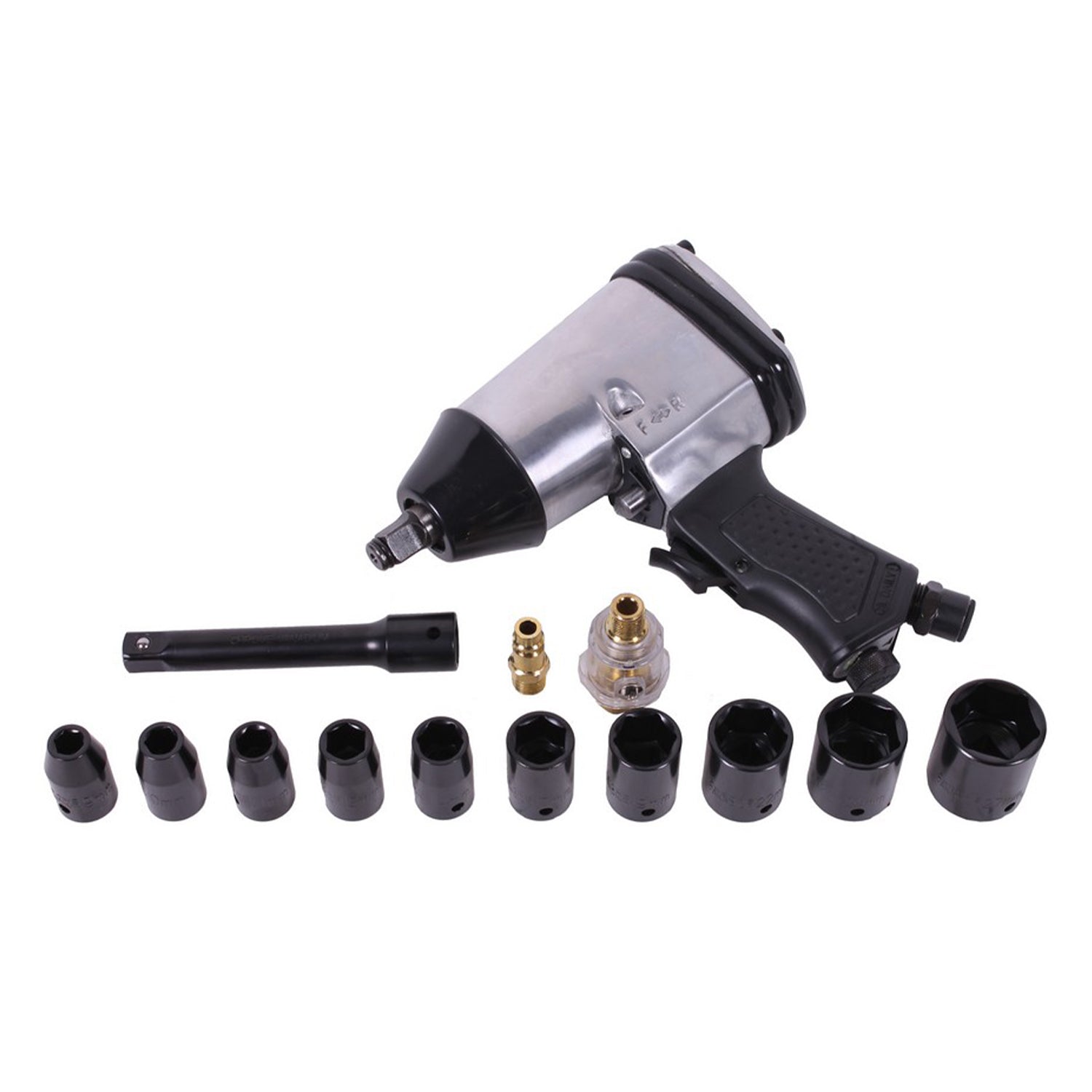 Légkulcs készlet 1/2" dugókulcsokkal 9-27 mm