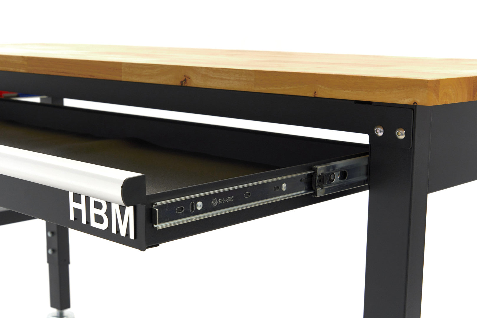 Állítható magasságú munkapad fa munkalappal 152cm HBM MACHINES
