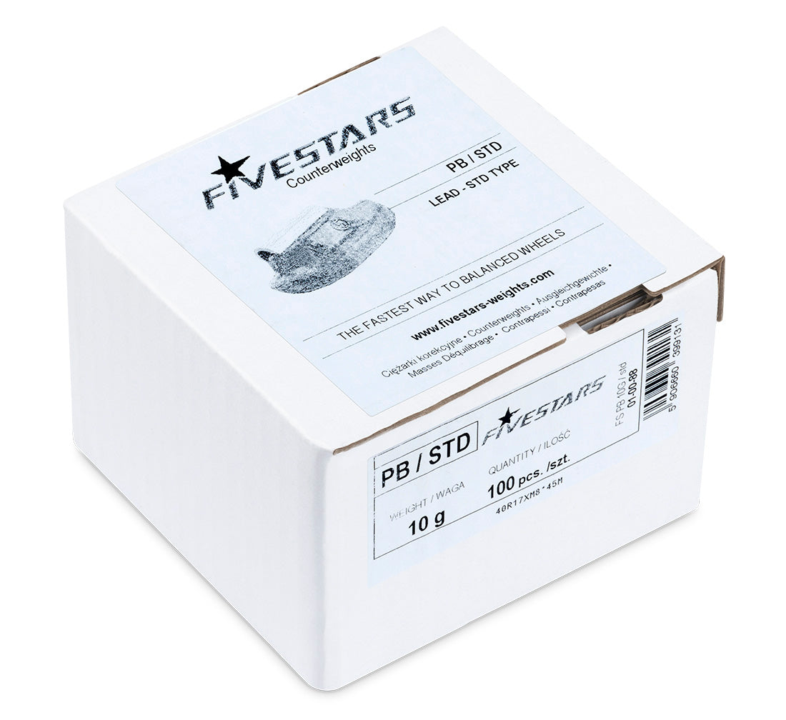 Ólom centírozó keréksúly készlet acél felnikhez 10 g 100 db