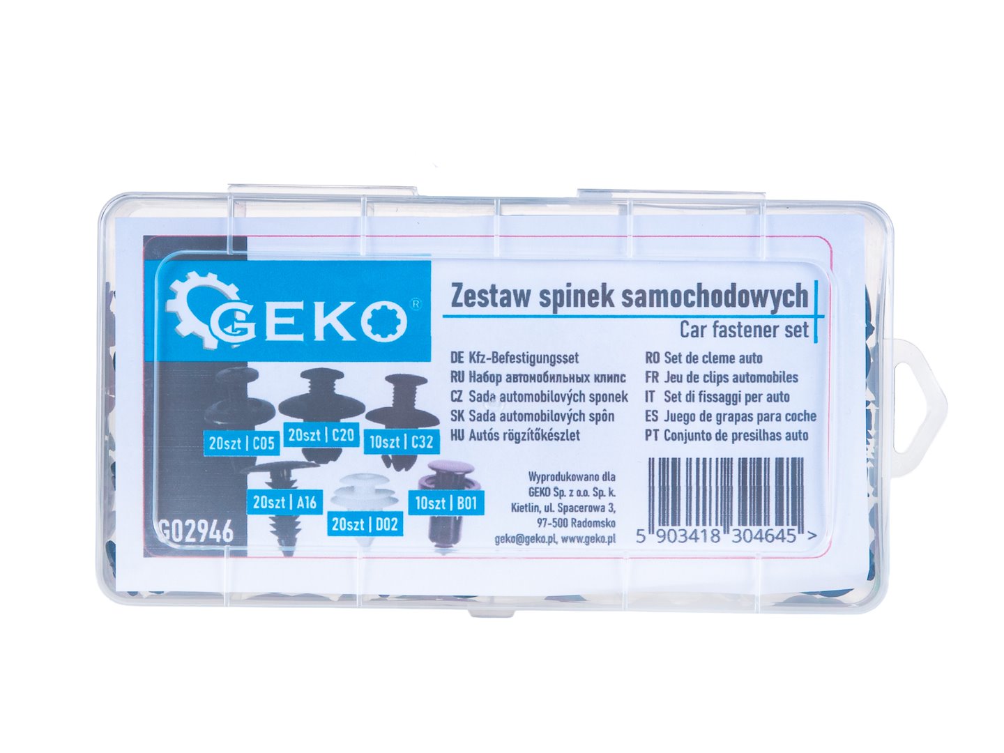 Műanyag patent készlet 100 db GEKO
