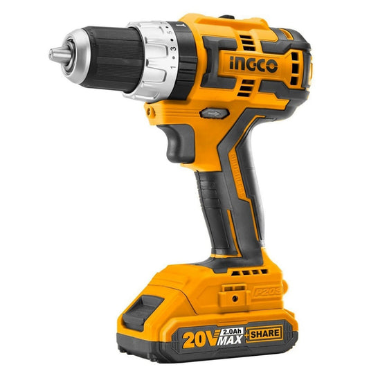 ÜTVEFÚRÓ ÉS CSAVAROZÓ 2 AKKUMULÁTORRAL 20V 2Ah INGCO