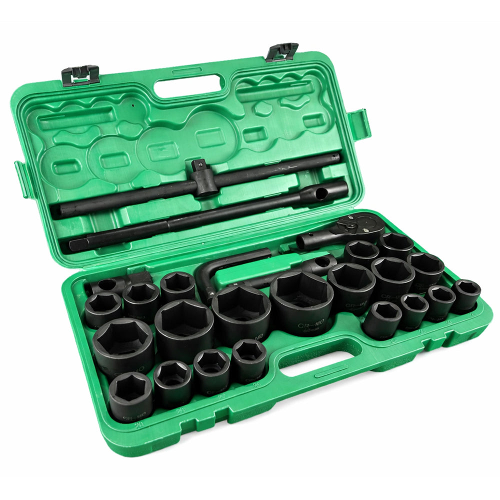 Metrikus racsnis dugókulcs készlet 3/4" 1” 26 db GEBO TOOLS