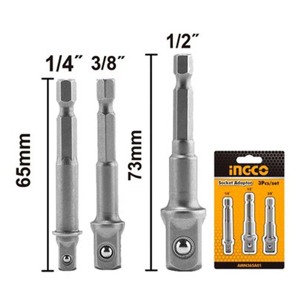 Mágneses adapter készlet 1/4 3/8 1/2 INGCO