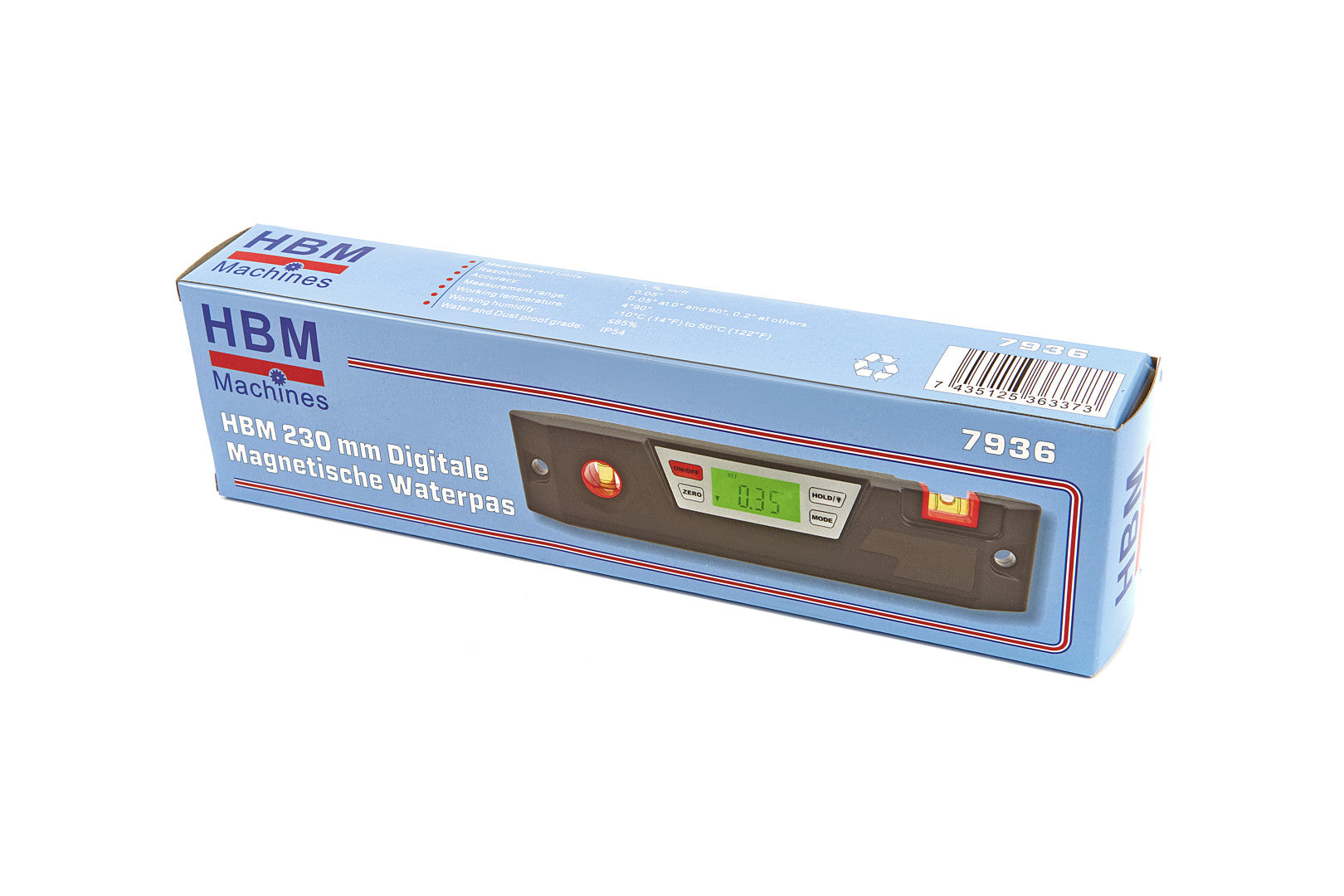 Mágneses vízmérték digitális kijelzővel 230mm HBM