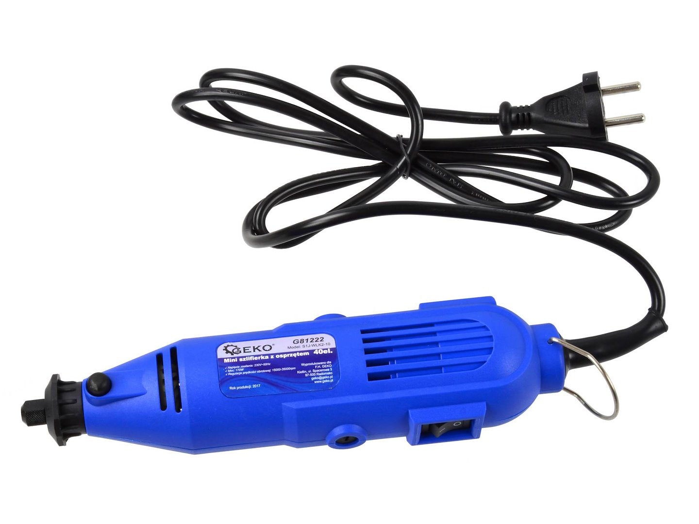 Mini kézi csiszoló készlet 40 db 220 v GEKO