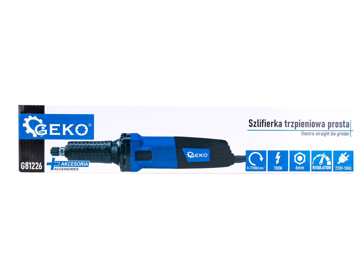 Mini kézi csiszoló készlet 6 mm 700 w 220 v GEKO