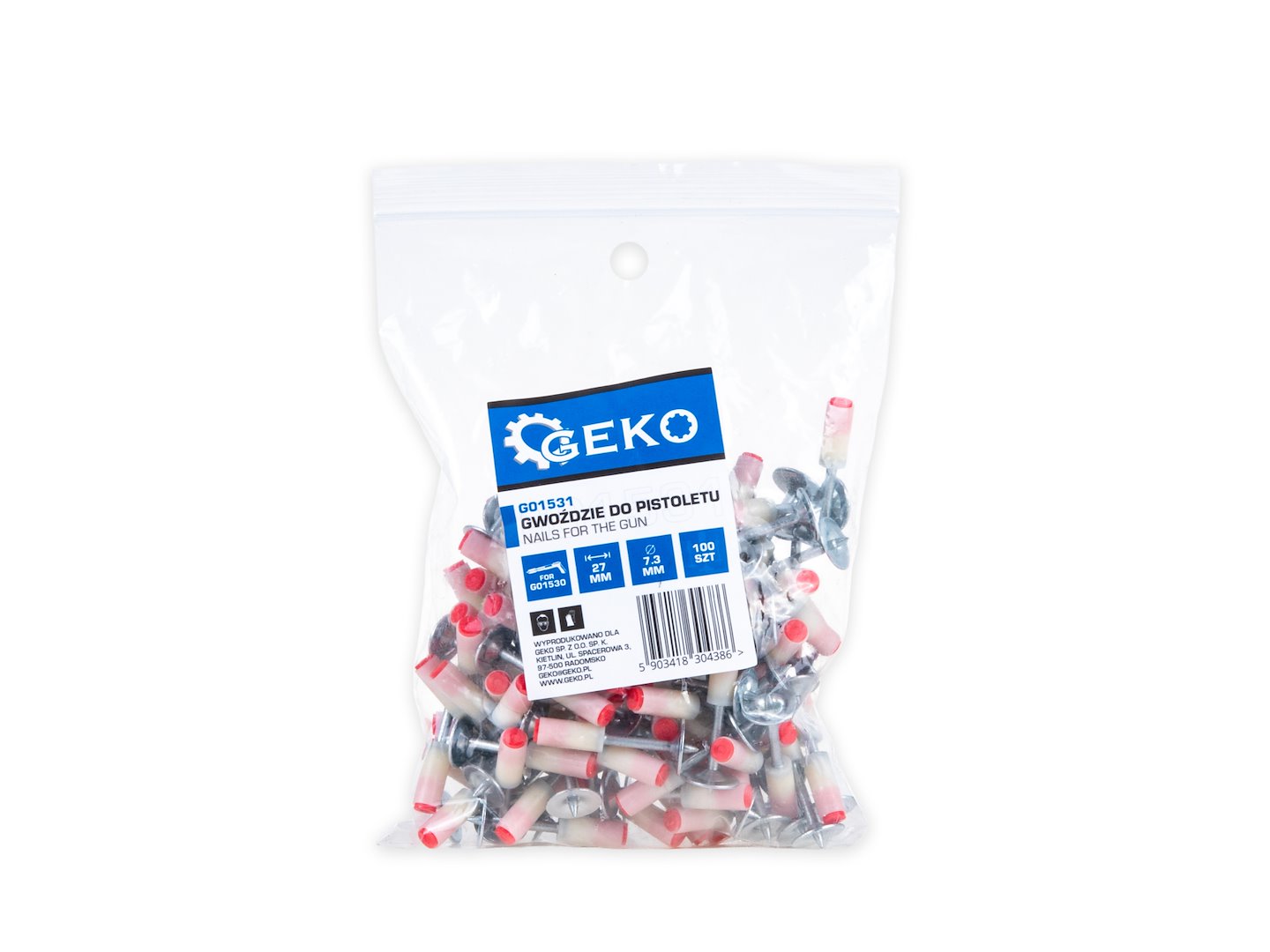 Mini szeg készlet pneumatikus szögbelövő géphez 27 mm 100 db GEKO