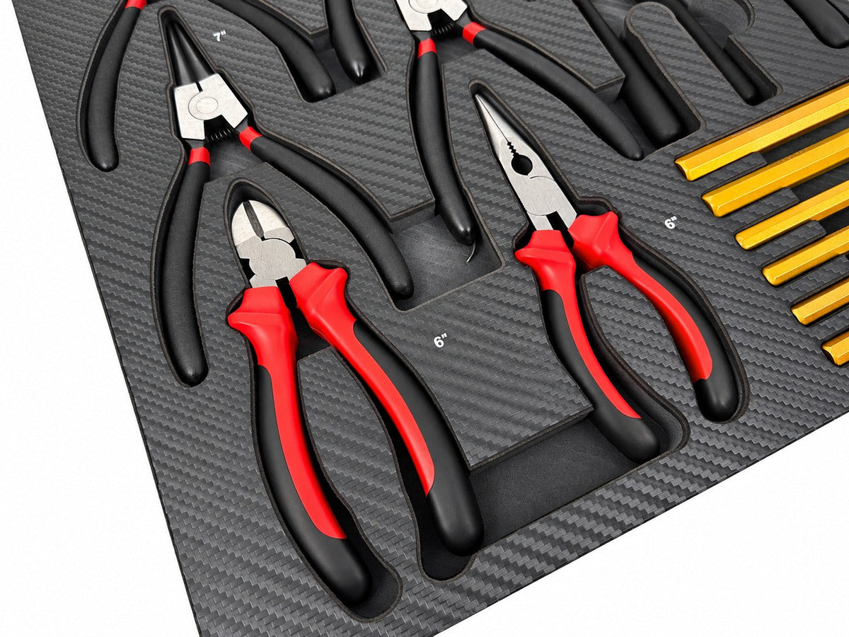 Szerszámos szekrény – szerszámos kocsi modul fogó és csapszegkiütő készlettel 16 db 54 x 39,5 x 3 cm GEBO TOOLS