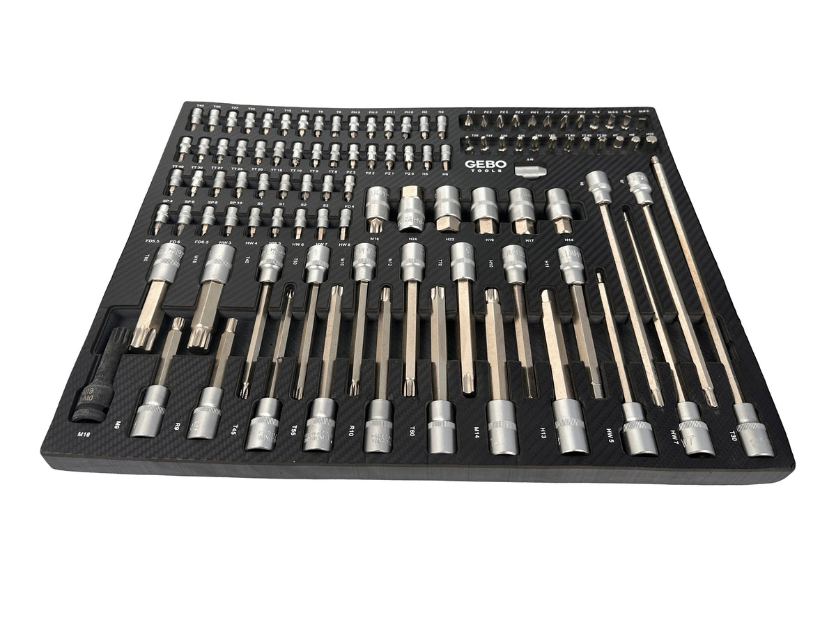 Szerszámos szekrény – szerszámos kocsi bit készlet modul 101 db GEBO TOOLS