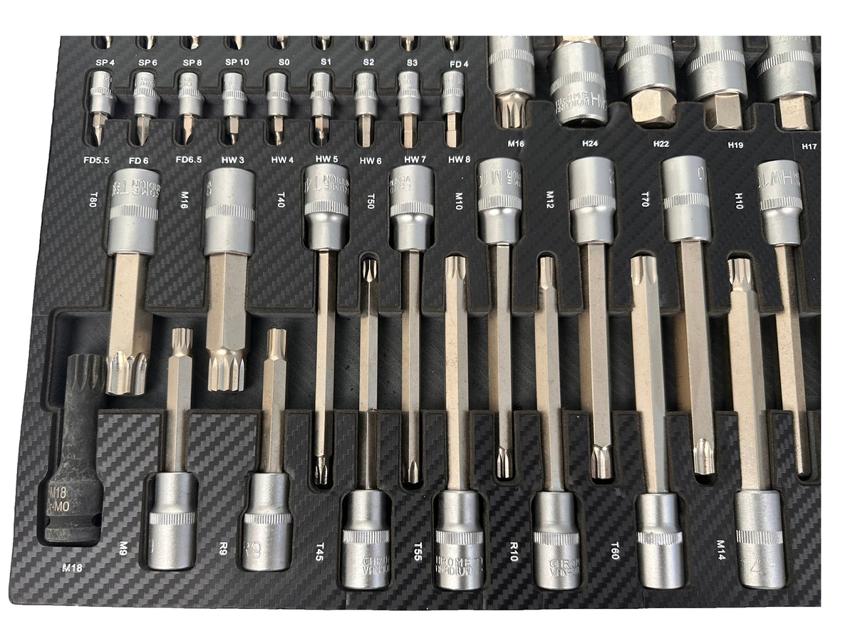 Szerszámos szekrény – szerszámos kocsi bit készlet modul 101 db GEBO TOOLS