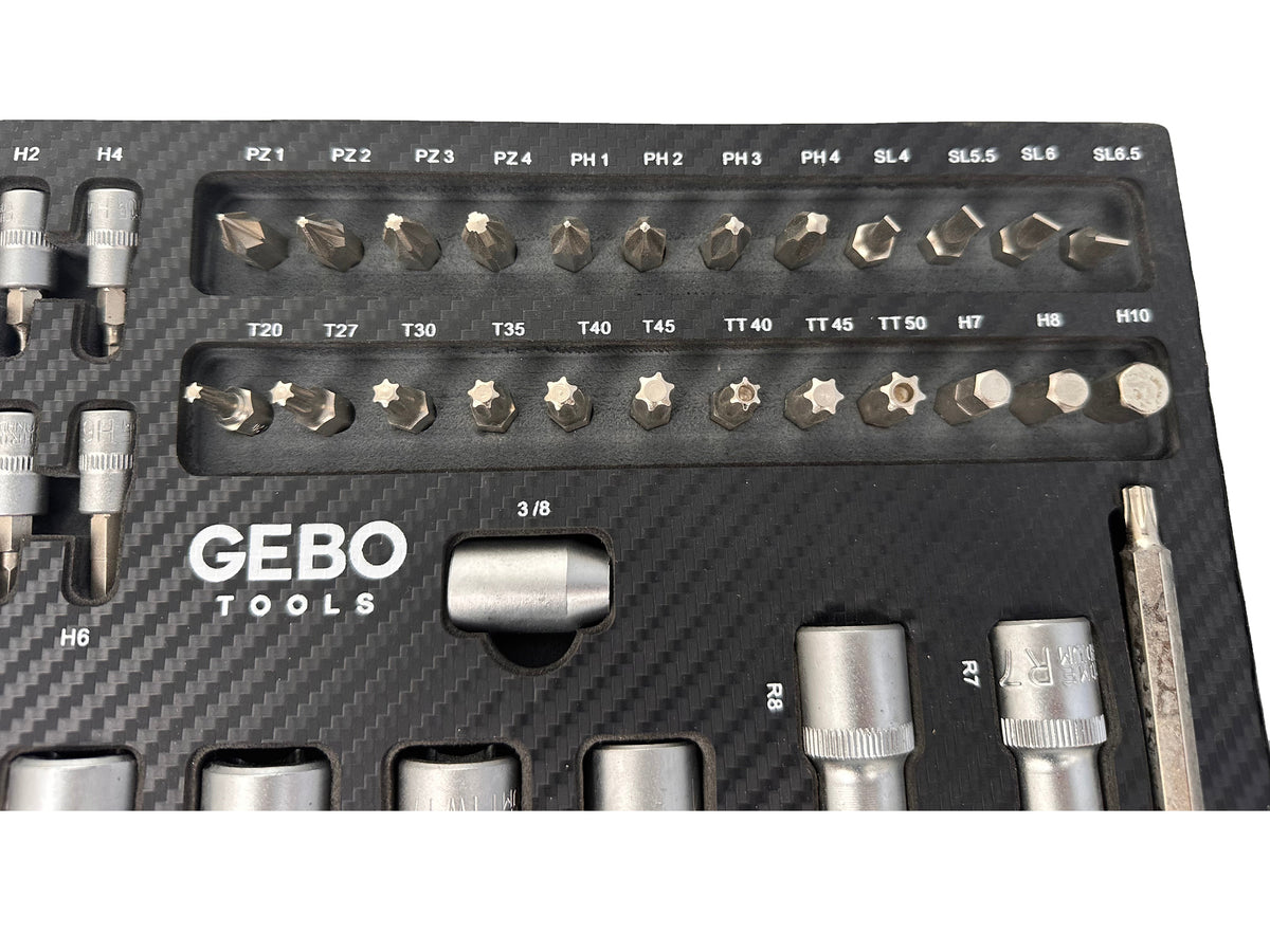 Szerszámos szekrény – szerszámos kocsi bit készlet modul 101 db GEBO TOOLS