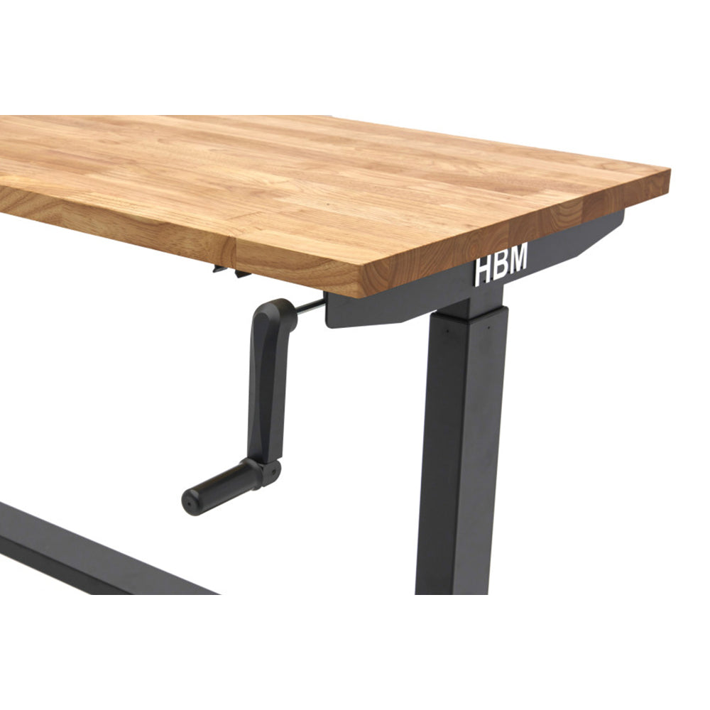 Munkapad állítható magasságú tömörfa munkalappal 152cm