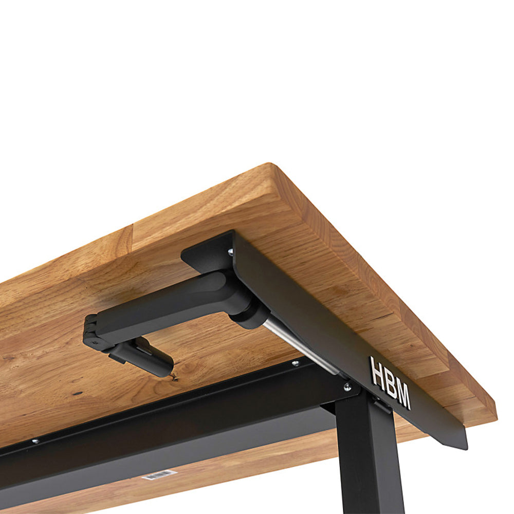 Munkapad állítható magasságú tömörfa munkalappal 152cm