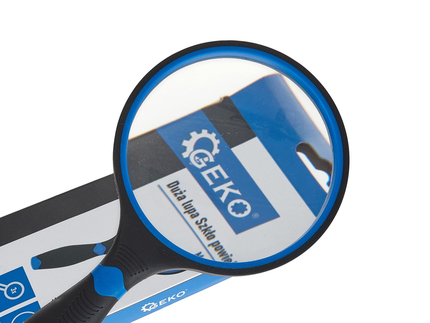 Nagyító gumírozott markolattal 3x 100mm GEKO