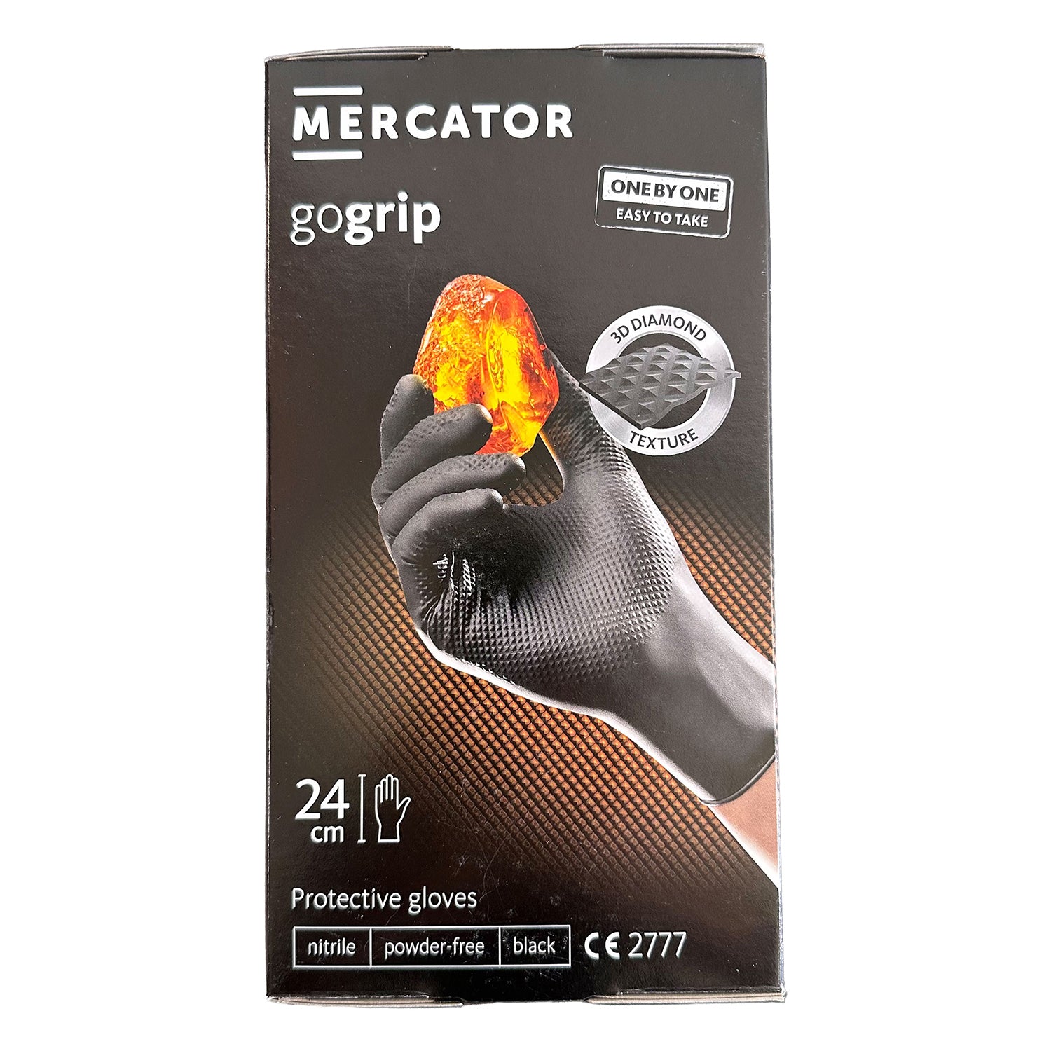 Nitril kesztyű premium MERCATOR one by one fekete XL méret 100 db