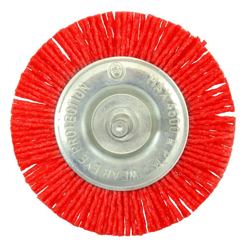 Nylon tárcsakefe 75 mm, 6 mm szárral GEKO