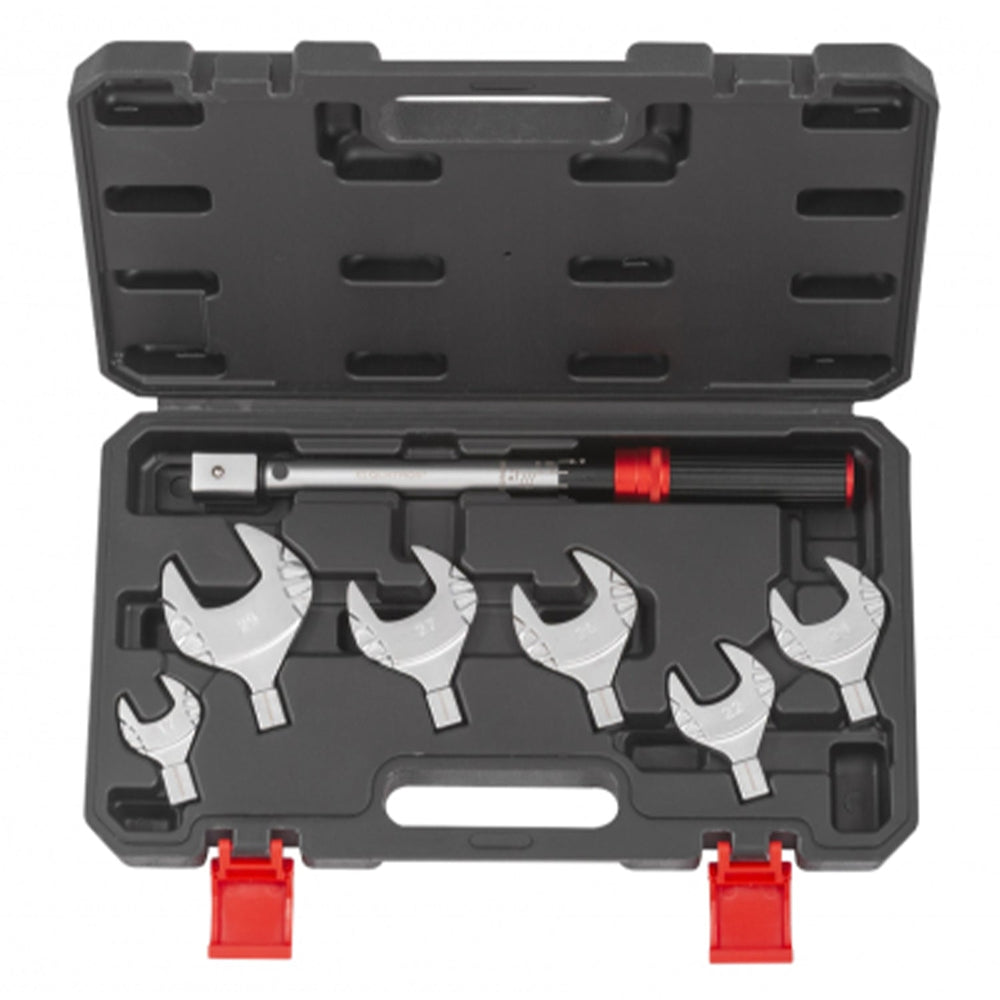 Nyomatékkulcs cserélhető fejekkel 10–75 nm 7 db QUATROS