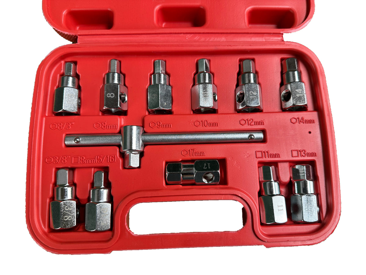 Olajleeresztő csavar kulcs készlet 12 db GEBO TOOLS