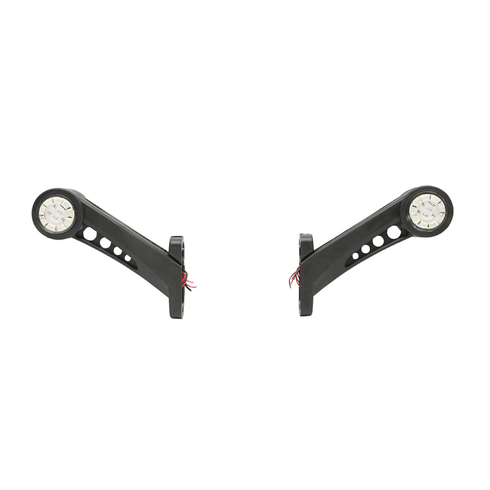 Oldalsó LED helyzetjelző lámpa szett, 12–24V, piros-fehér, rugalmas PVC házzal, BRECKNER GERMANY bk69514