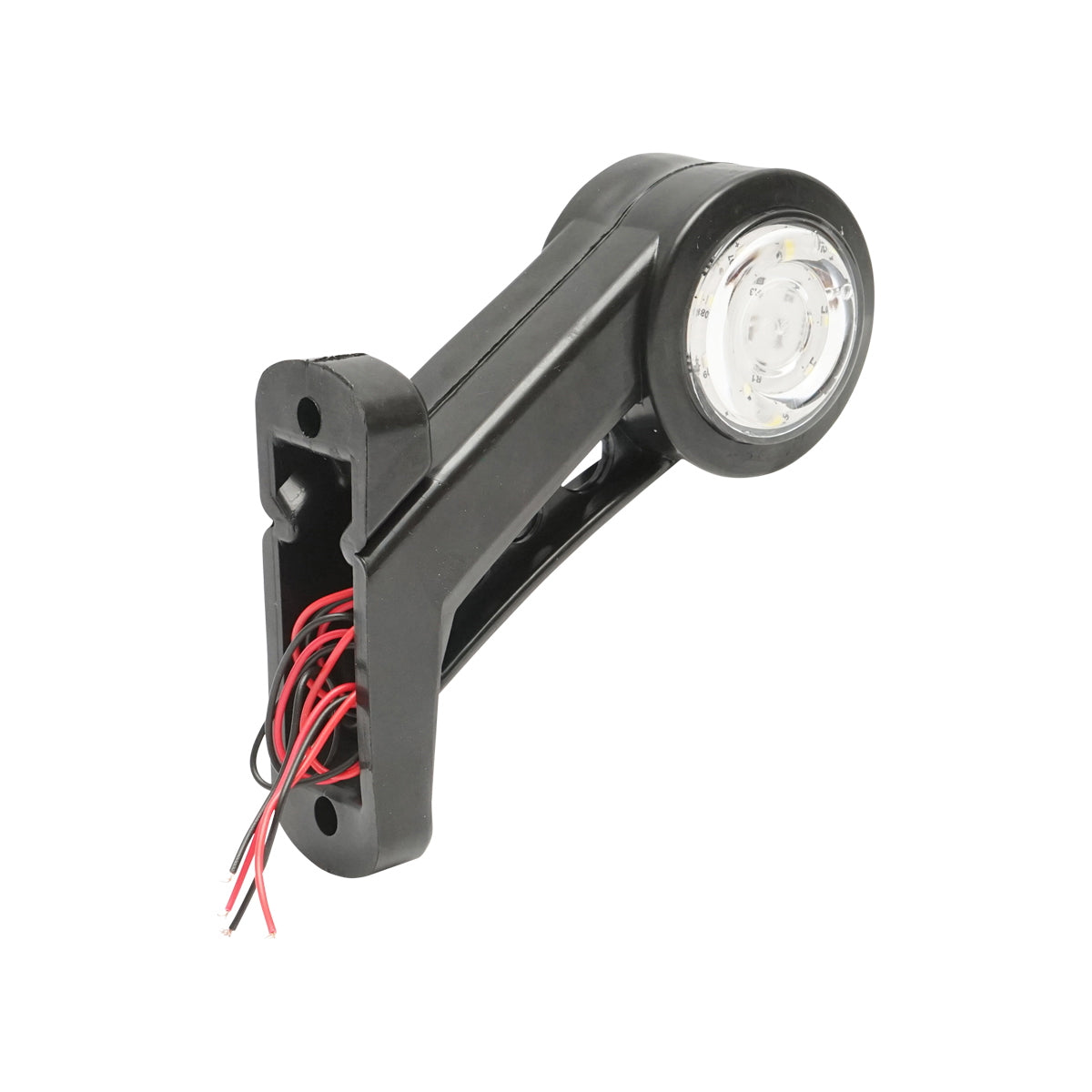 Oldalsó LED helyzetjelző lámpa szett, 12–24V, piros-fehér, rugalmas PVC házzal, Breckner Germany