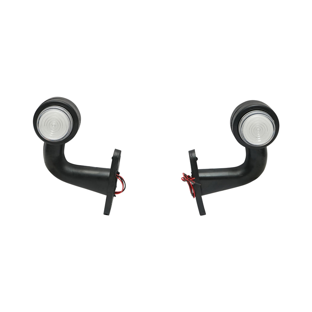 Oldalsó LED/neon helyzetjelző lámpa szett, piros-fehér, 12–24V, BRECKNER GERMANY
