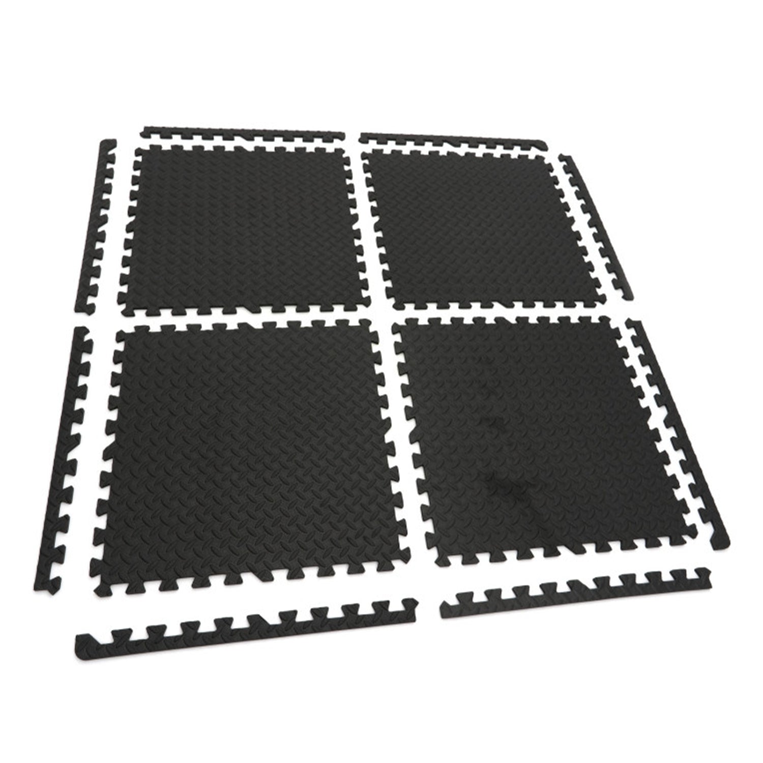Padlóvédő puzzle habszivacs szőnyeg fekete 4 db 61x61cm HBM MACHINES