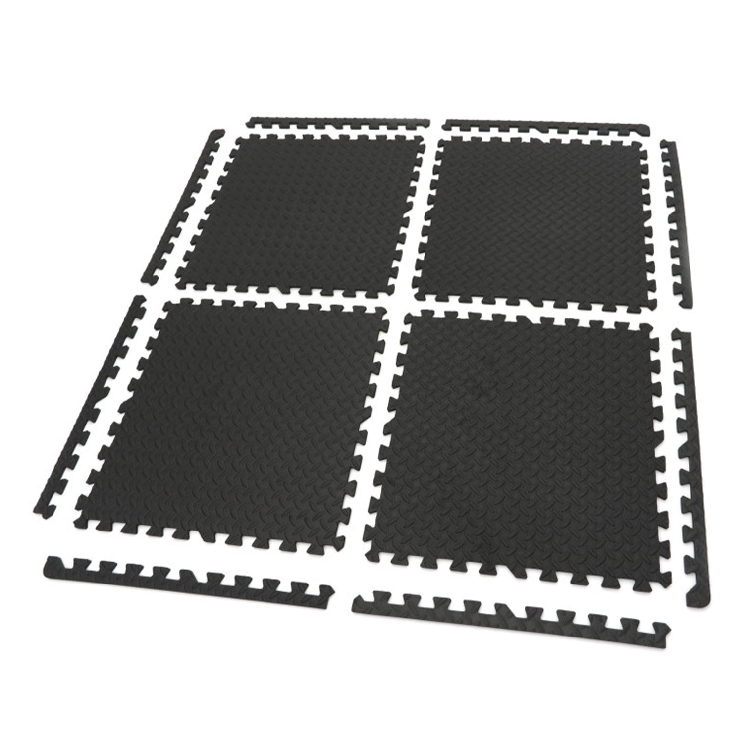 Padlóvédő puzzle habszivacs szőnyeg fekete 4 db 61x61cm HBM MACHINES