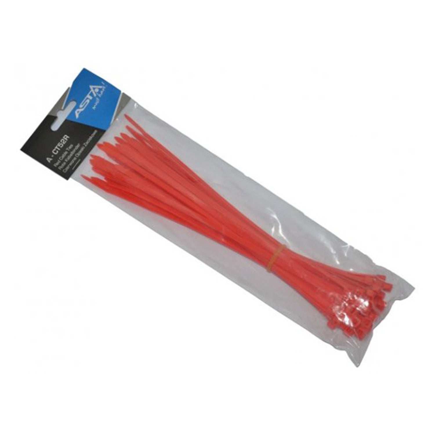 Piros műanyag gyorskötöző készlet 50 db 5x250mm
