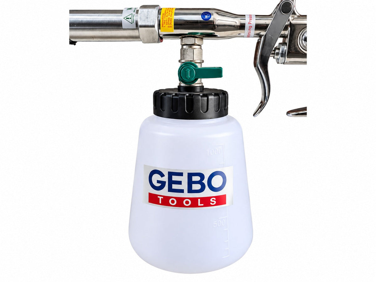 Pneumatikus pisztoly kárpitok mosásához TORNADOR porszívó adapterrel GEBO TOOLS