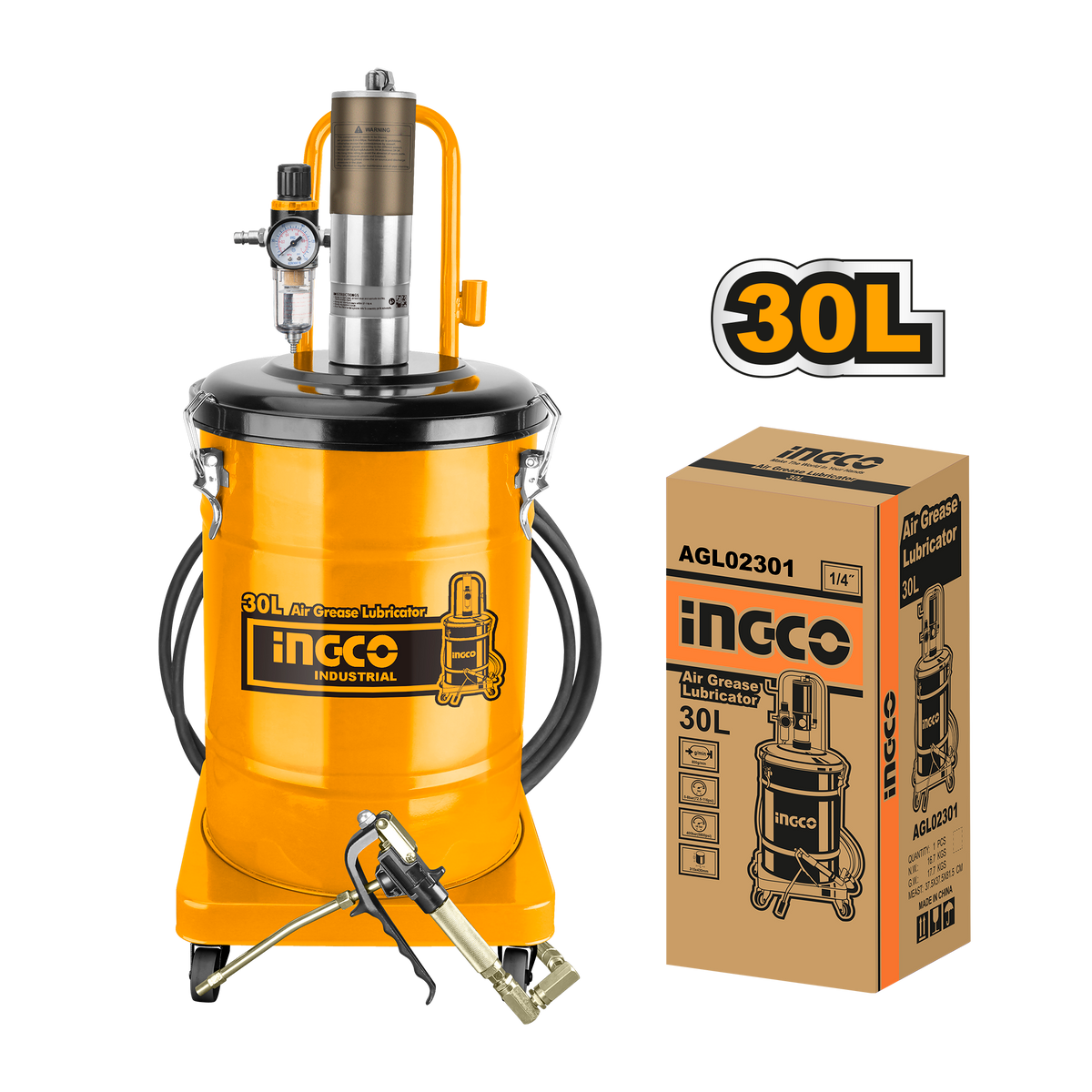 Pneumatikus kenő pumpa 30l INGCO