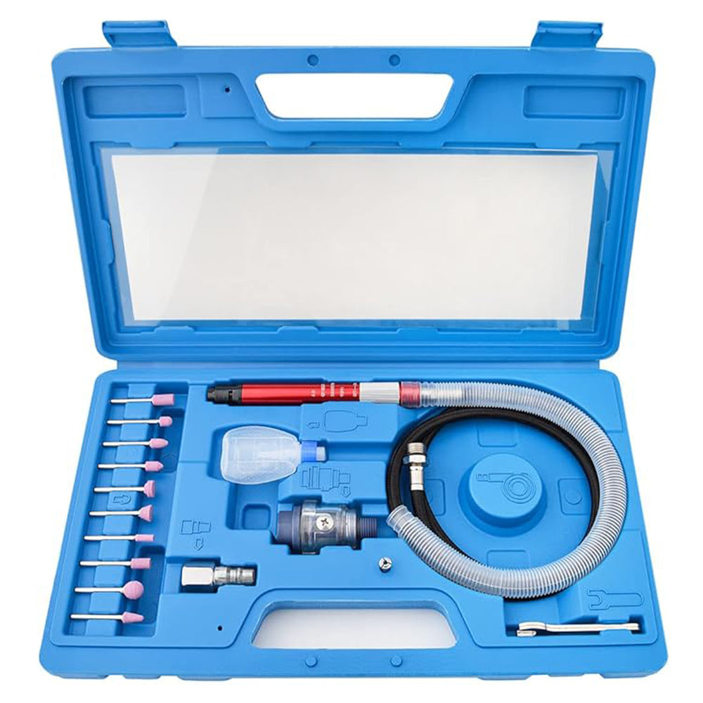 Pneumatikus mini ceruza csiszoló készlet, 17 db, 58.000 RPM, kompakt és könnyű szerszám csiszoláshoz, tisztításhoz, vágáshoz, polírozáshoz és hegesztéshez GEBO TOOLS