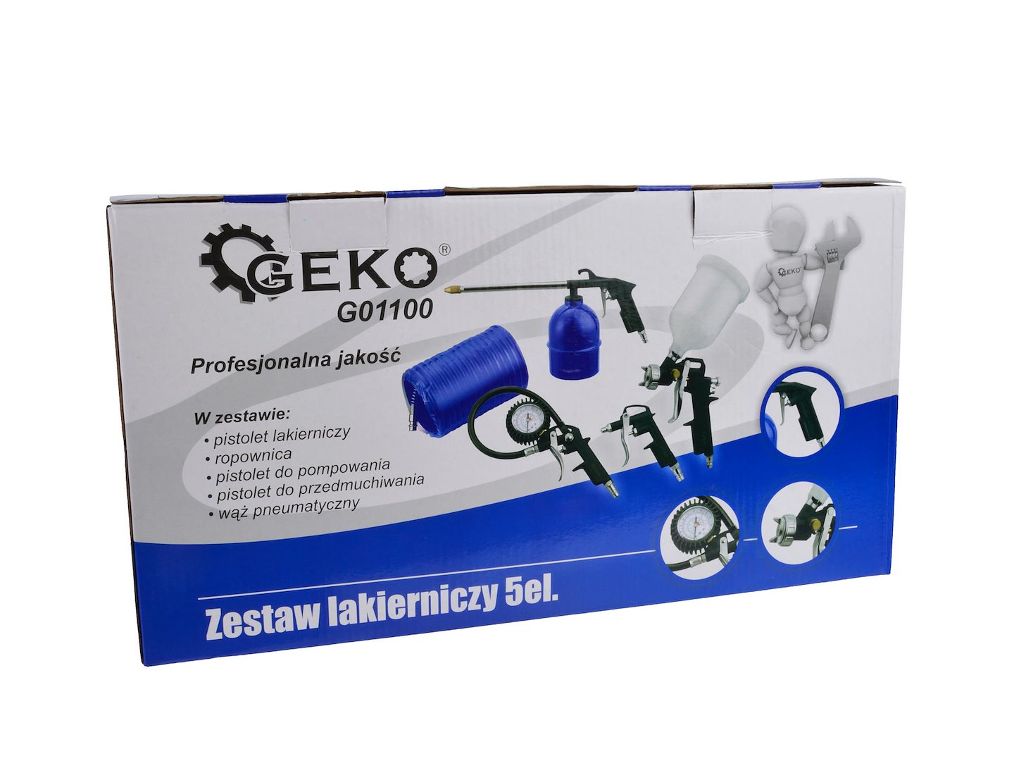 Pneumatikus tartozékkészlet sűrített levegős kompresszorhoz 5 db GEKO