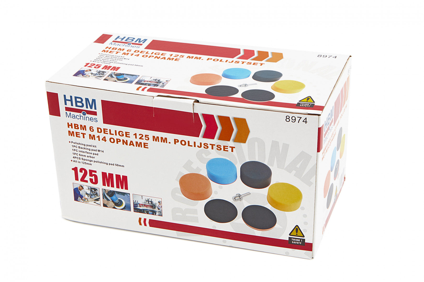 Polírozó szivacs készlet 125 mm HBM