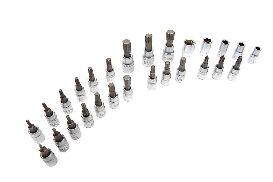 Precíziós nyomatékkulcs készlet 1/4''-os 2-20NM 32 darabos HBM