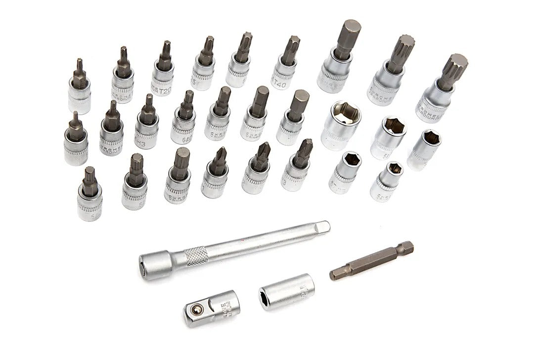 Precíziós nyomatékkulcs készlet 1/4''-os 2-20NM 32 darabos HBM