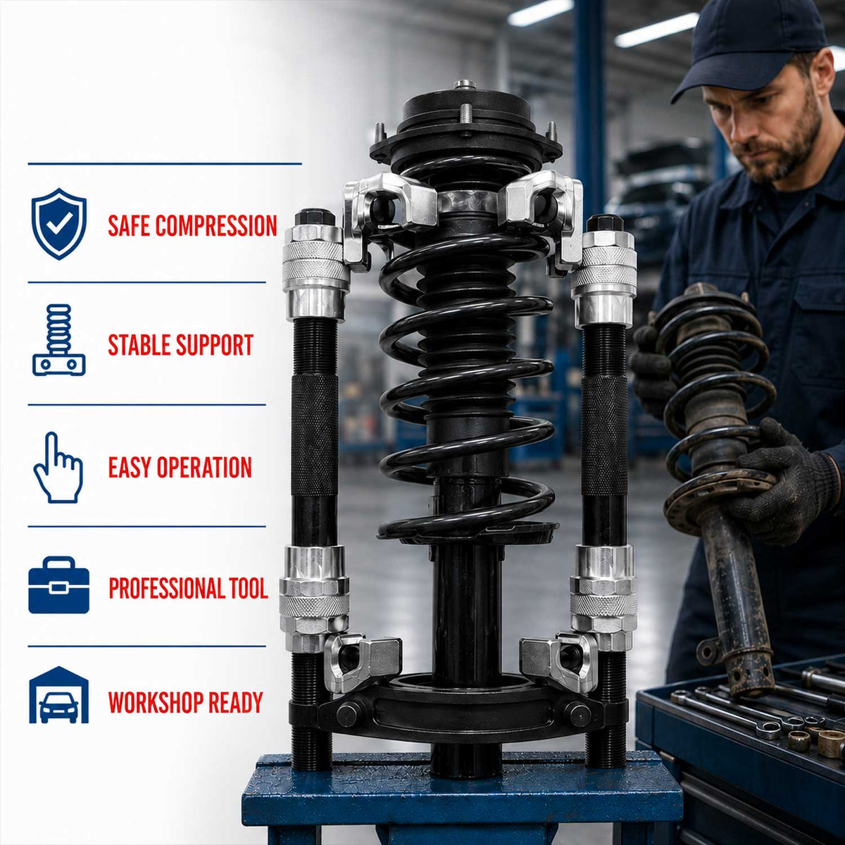 Rugóösszehúzó készlet 1.2 t GEBO TOOLS