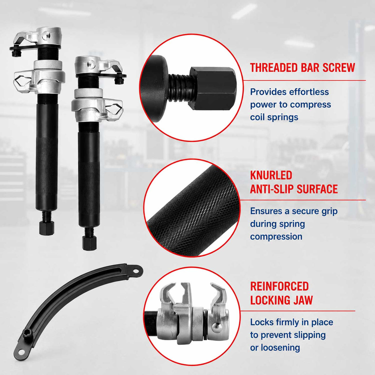 Rugóösszehúzó készlet 1.2 t GEBO TOOLS