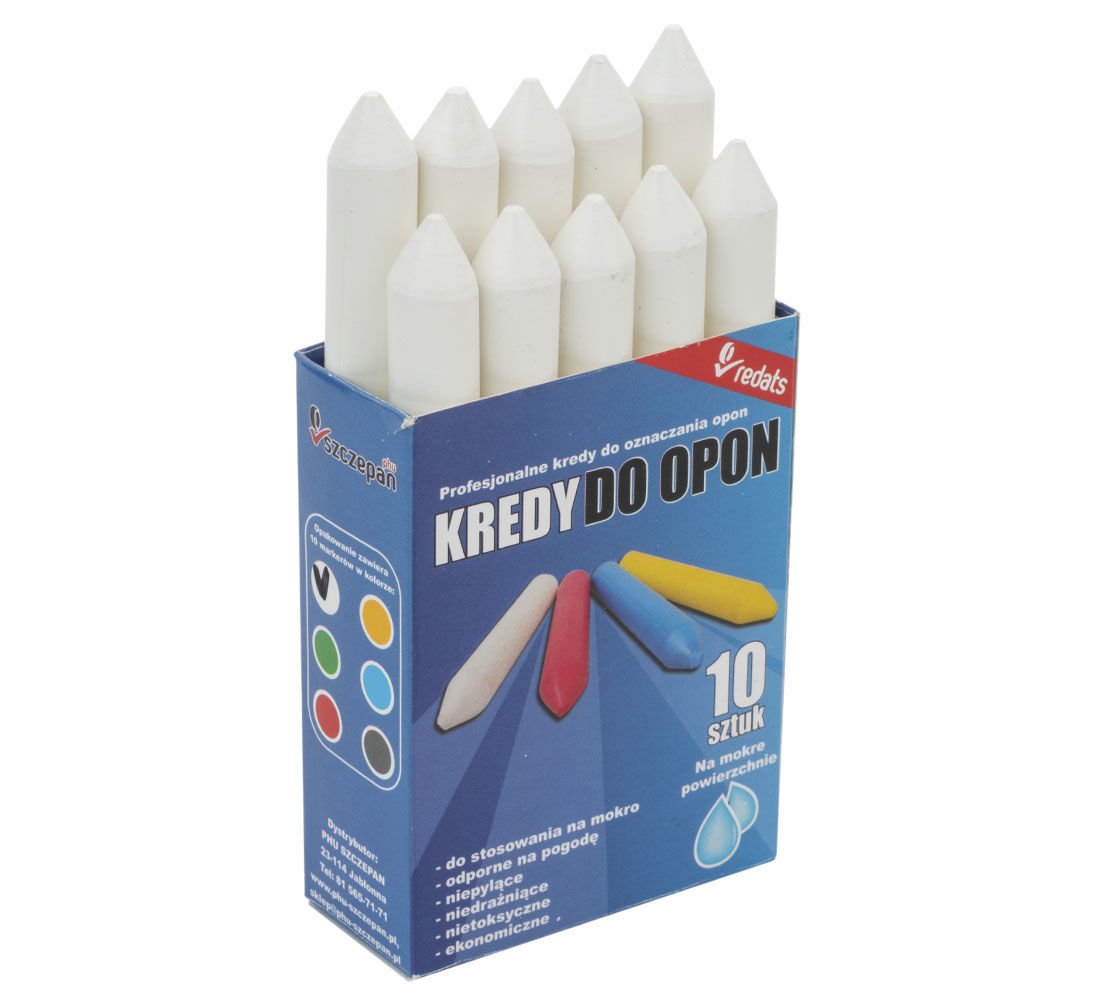 Prémium gumijelölő kréta készlet 10 db fehér
