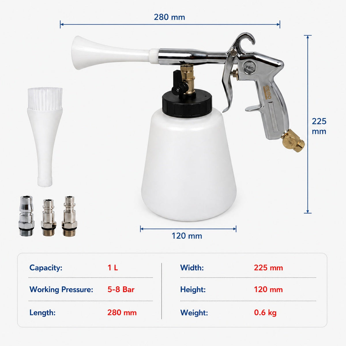 Pneumatikus kárpittisztító 1 típus GEBO TOOLS