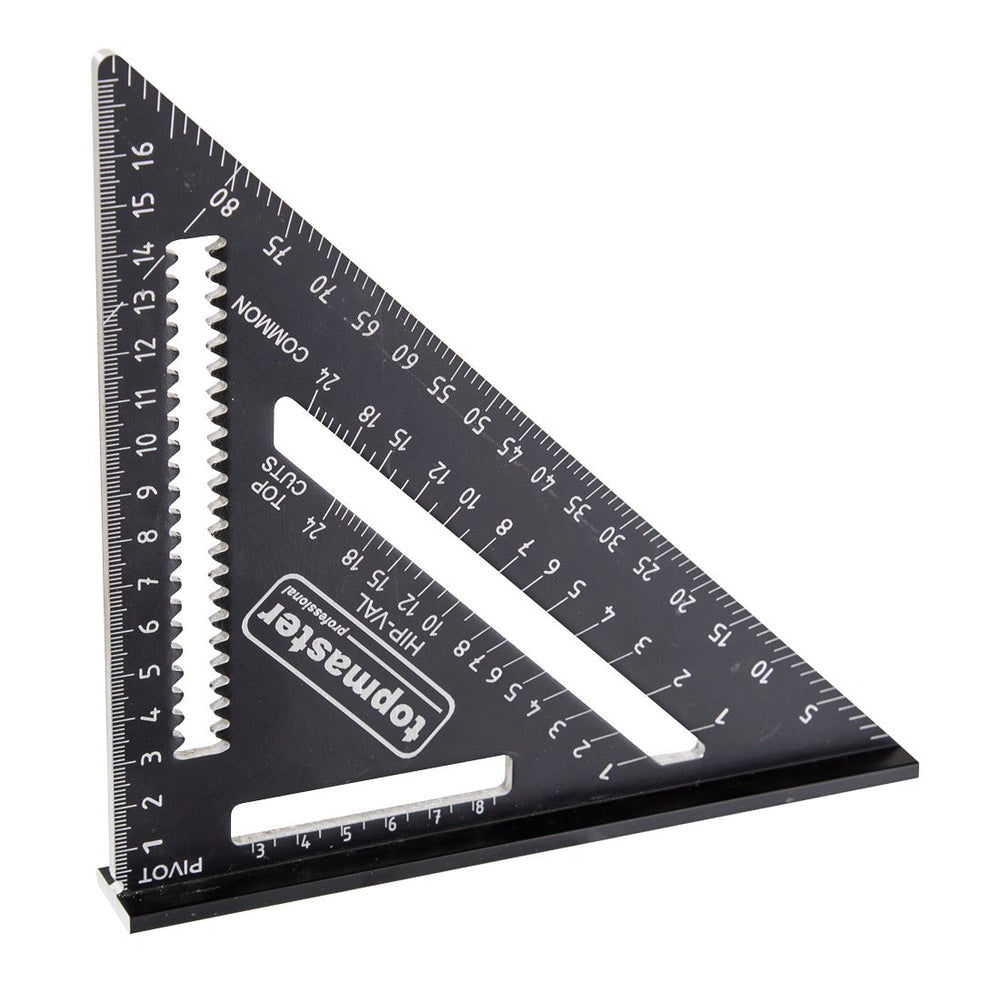 Professzionális derékszögű vonalzó 7" 178mm TOPMASTER