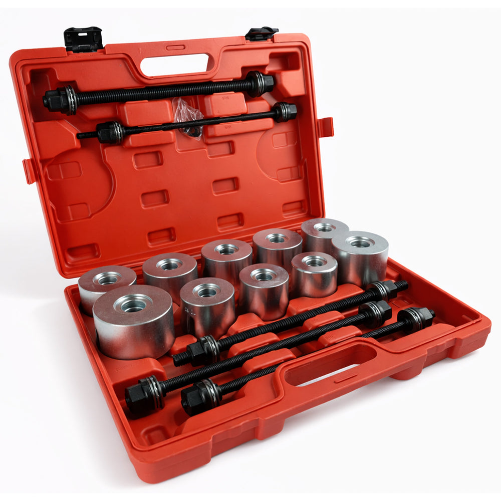 Préskészlet perselyek és felfüggesztési csapágyak szereléséhez szilent blokk 34-90mm 27 db GEBO TOOLS