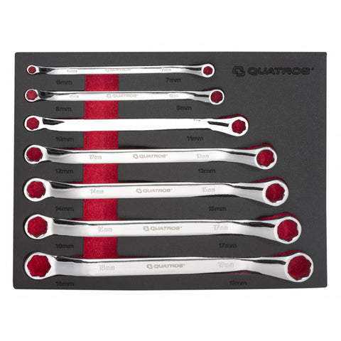 DUPLA HAJLÍTOTT CSILLAGKULCS KÉSZLET 6–19 MM 7 DB