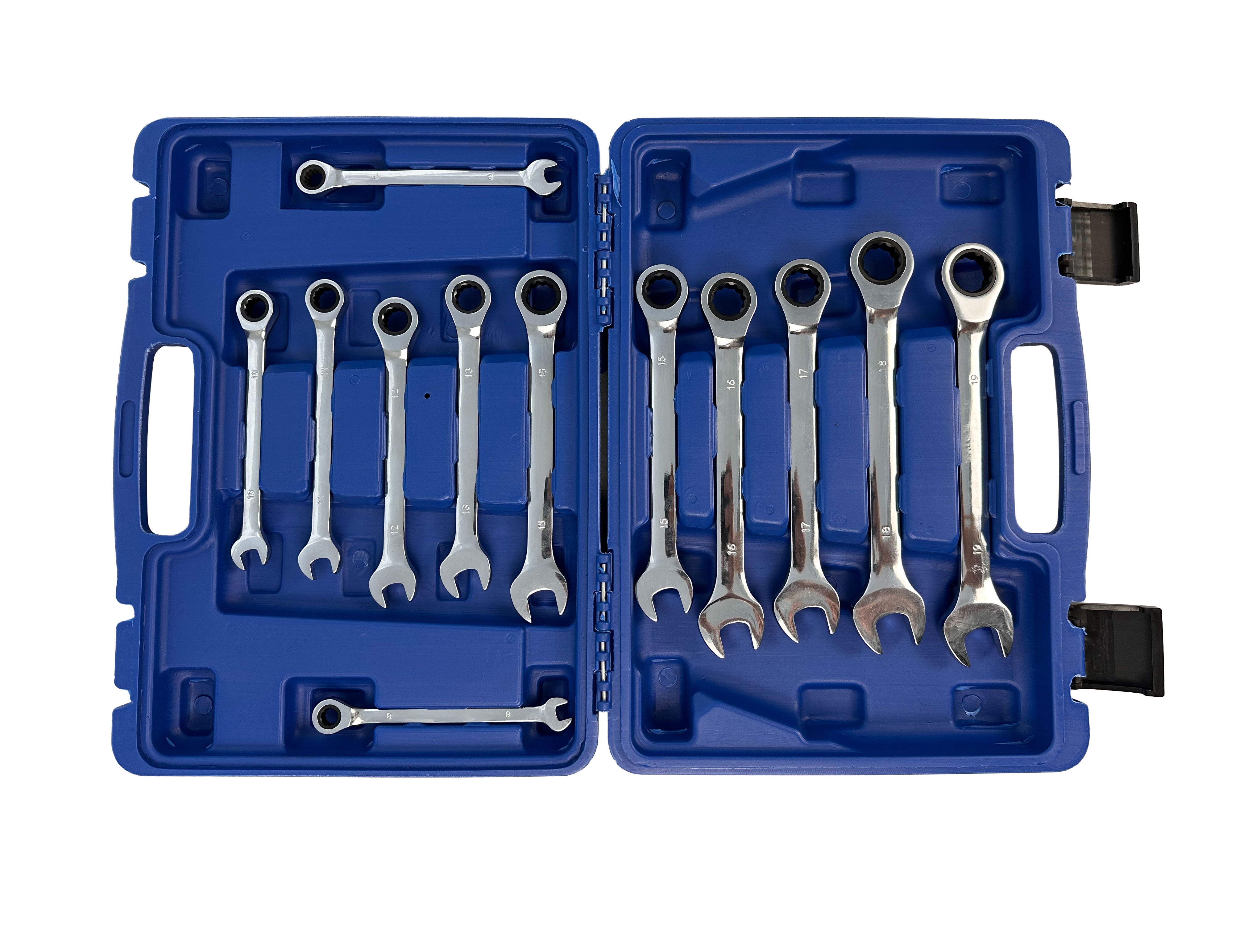 Racsnis csillag - villáskulcs készlet 8-19 mm 12 db GEBO TOOLS