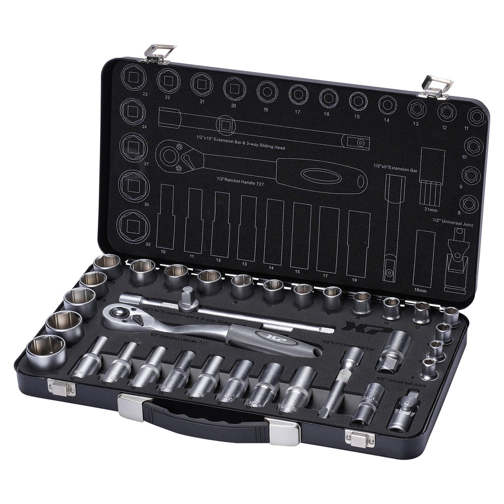 Racsnis dugókulcs készlet 1/2″34 db xp tools hollandia
